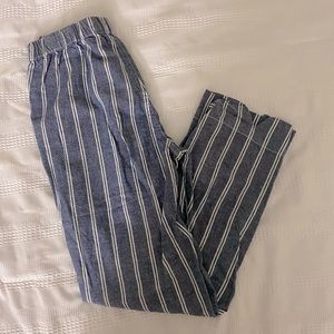 blue brandy melville striped pants